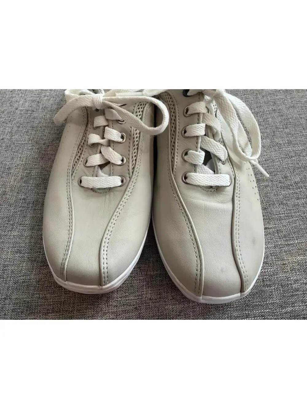 Keds Spirit Leather Oxford Sneakers Womens 8.5 Cream Off White Lace Up
